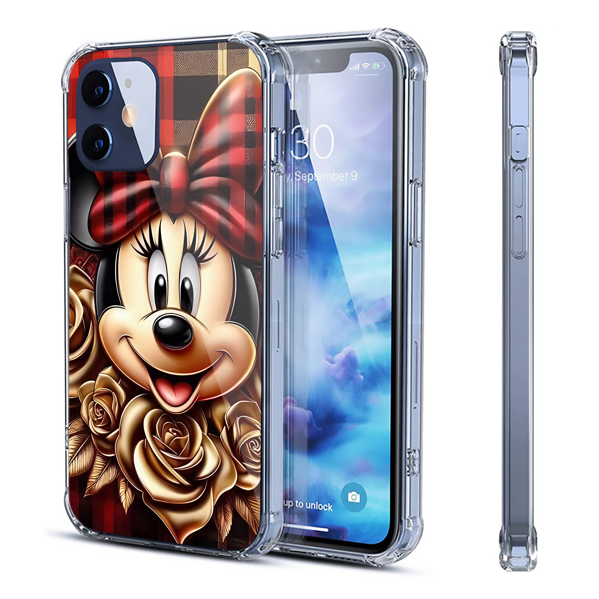 （画像用） ミッキーマウス Mickey Mouse 【iPhone 12シリーズ対応】透明スマホケース（クリアソフトケース）